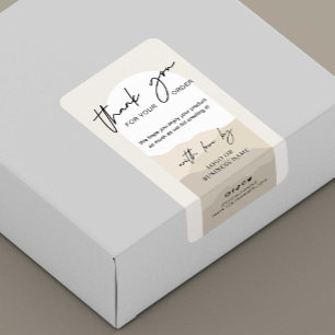Boho Arch Neutrals Monogram Business Box Seal