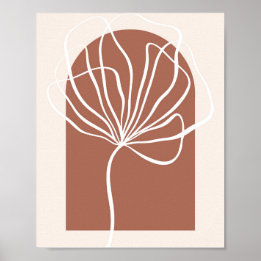 Boho Arch Oversized Botanical Leaf 2 Poster
