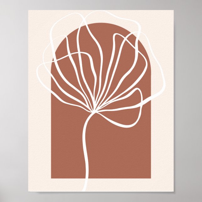 Boho Arch Oversized Botanical Leaf 2 Poster (Front)