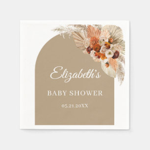 Boho arch pampas grass terracotta burnt orange nap napkin