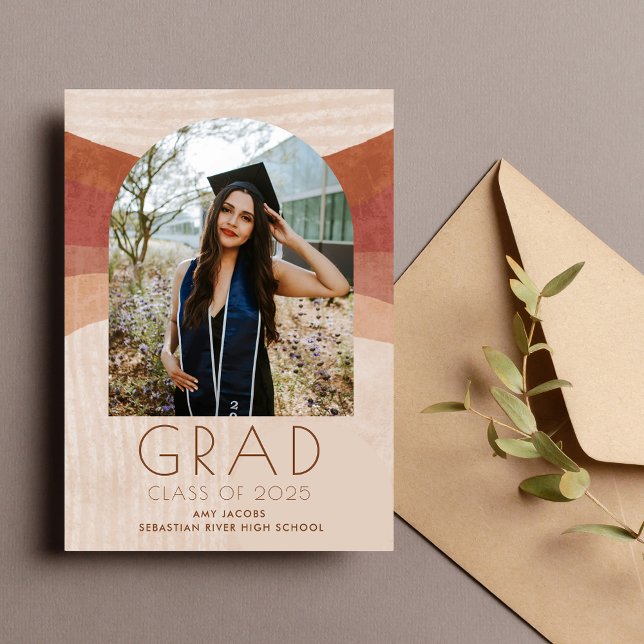 Boho Arch Photo Girl High School Graduation  (Boho Arch Photo Girl High School Graduation)