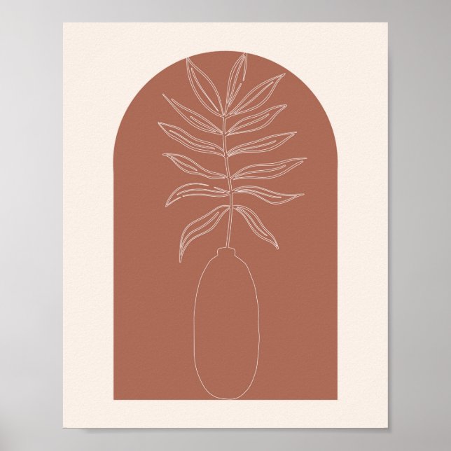 Boho Arch Plant Outline 4 Poster (Front)