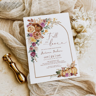 Boho Arch Pumpkin Fall in Love Bridal Shower