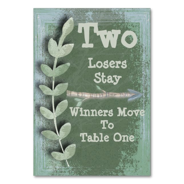 Boho Arrow Bunco Table Card #2 (Front)