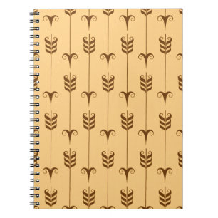 Boho Arrow Pattern in Tan and Brown Notebook