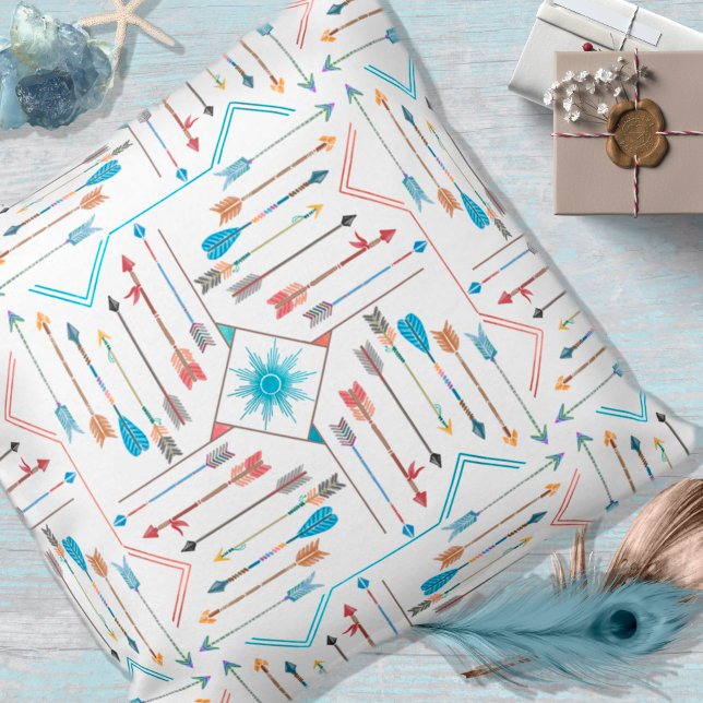 Boho Arrows and Sun Pattern V11 ID748 Cushion (Creator Uploaded)
