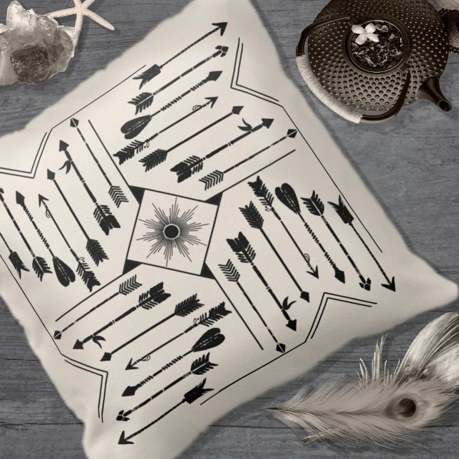 Boho Arrows and Sun V12 Sq ID748 Cushion (Creator Uploaded)