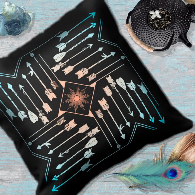 Boho Arrows and Sun V1 Sq ID748 Cushion (Creator Uploaded)