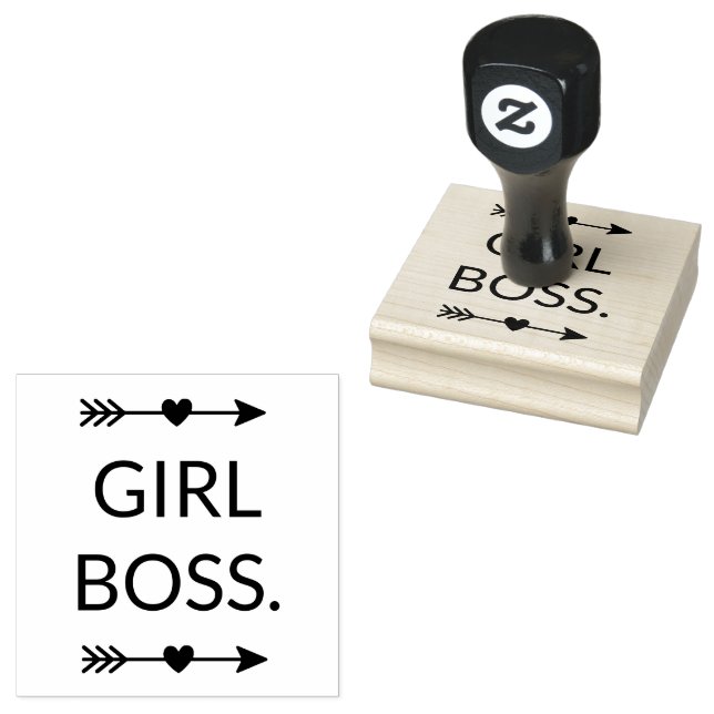 Boho Arrows Girl Boss  Rubber Stamp (Stamped)