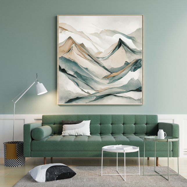 boho art Minimalist landscape mountains Poster (Creator Uploaded)