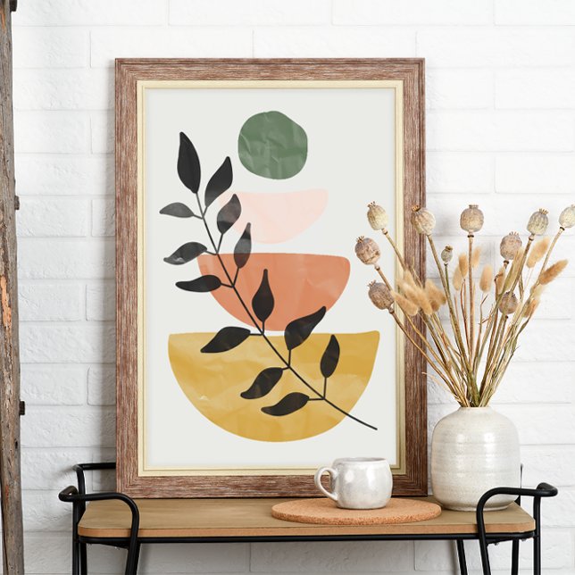 Boho Art Style Modern Leaves Poster (Creator Uploaded)
