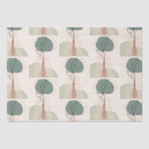 Boho Art Style Modern Vase Plant Tissue Paper