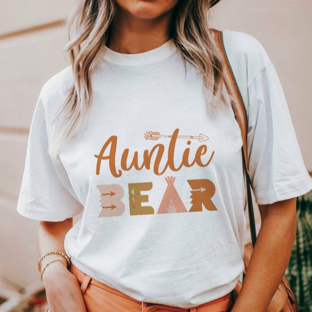 Boho Auntie Bear T-Shirt (Creator Uploaded)