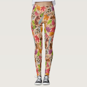 boho autumn apricot leggings