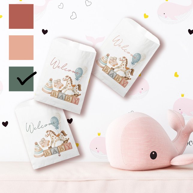 Boho Autumn Baby Shower Personalised  Favour Bag (Boho Autumn Baby Shower Personalized Favor Bag)