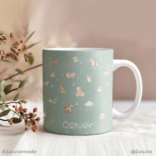 Boho Autumn Baby Shower Personalized  Large Coffee Mug
