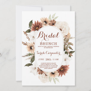 Boho Autumn Bridal Brunch Shower Invitation