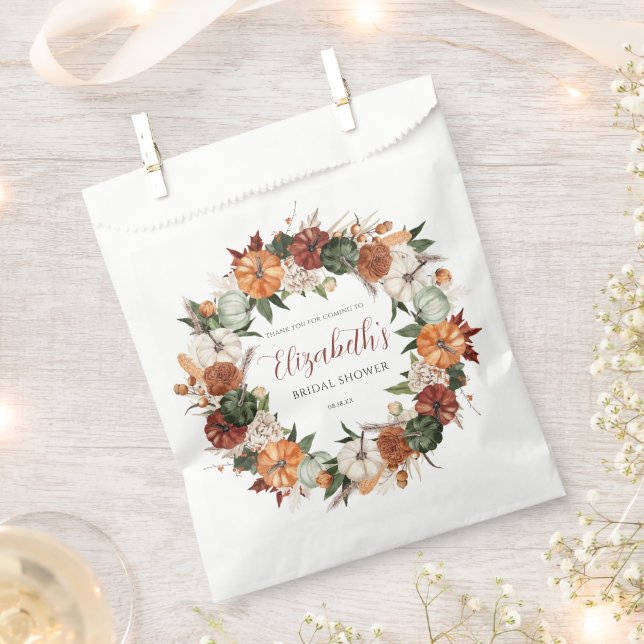 Boho Autumn Bridal Shower Favour Bag (Clipped)