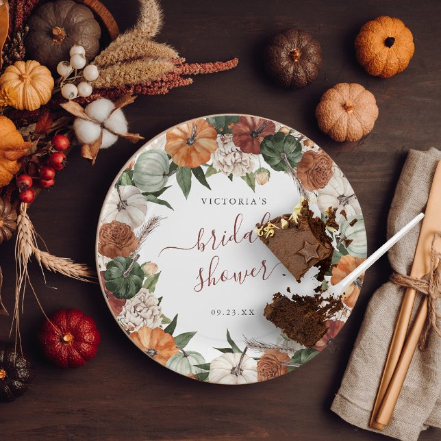 Boho Autumn Bridal Shower Paper Plate (Creator Uploaded)