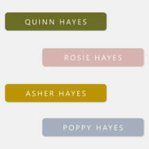 Boho Autumn Name Labels