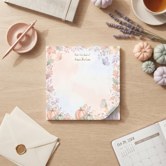 Boho Autumn Pumpkin Custom Notes