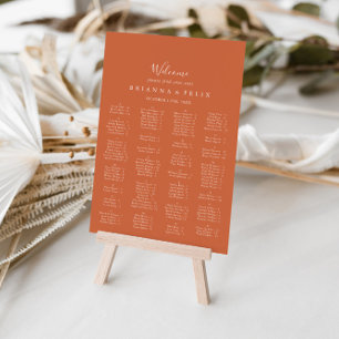 Boho Autumn Wedding Alphabetical Seating Chart