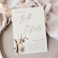 Boho Autumn Wildflower | Beige Bridal Tea Party