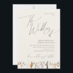 Boho Autumn Wildflower | Beige The Wedding Of Invitation<br><div class="desc">Introducing our stunning boho autumn wildflower | beige the wedding of invitation, which embraces a simple and modern design reflecting the beauty of nature. Featuring pressed dried fall watercolor flowers and terracotta leaves, it captures the essence of October's burnt orange hues, creating a minimalist yet classic design that exudes warmth...</div>