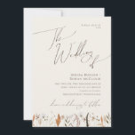 Boho Autumn Wildflower | Beige The Wedding Of Invitation<br><div class="desc">Introducing our stunning boho autumn wildflower | beige the wedding of invitation, which embraces a simple and modern design reflecting the beauty of nature. Featuring pressed dried fall watercolor flowers and terracotta leaves, it captures the essence of October's burnt orange hues, creating a minimalist yet classic design that exudes warmth...</div>