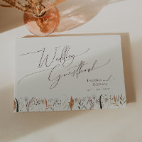 Boho Autumn Wildflower | Beige Wedding Guestbook