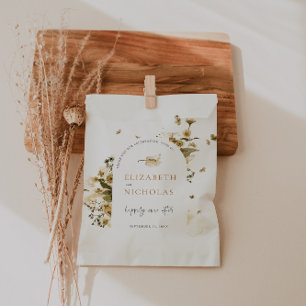 Boho Autumn Wildflower Botanical Wedding Favour Bag