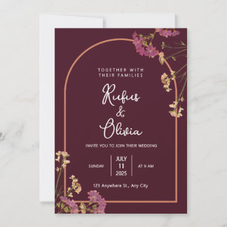 Boho Autumn Wildflower | Botanical Wedding Invitation