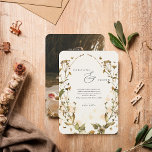 Boho Autumn Wildflower | Botanical Wedding Invitation<br><div class="desc">Rustic dried grass, leaves, and vintage dried pressed wildflowers. Sage green leaves, rust copper accents, and floral earth tones brings a natural and organic feel to the palette. While neutral champagne and white add a touch of elegance and sophistication. Muted tones keep the look minimal —​ perfect for outdoor boho,...</div>
