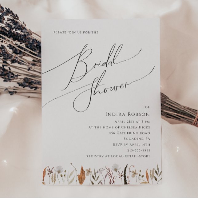 Boho Autumn Wildflower | Bridal Shower Invitation (Creator Uploaded)
