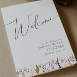 Boho Autumn Wildflower | Folded Wedding Program<br><div class="desc">Introducing our stunning boho autumn wildflower | folded wedding program, which embraces a simple and modern design reflecting the beauty of nature. Featuring pressed dried fall watercolor flowers and terracotta leaves, it captures the essence of October's burnt orange hues, creating a minimalist yet classic design that exudes warmth and charm....</div>