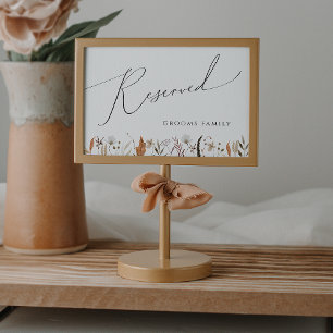 Boho Autumn Wildflower   Reserved Sign
