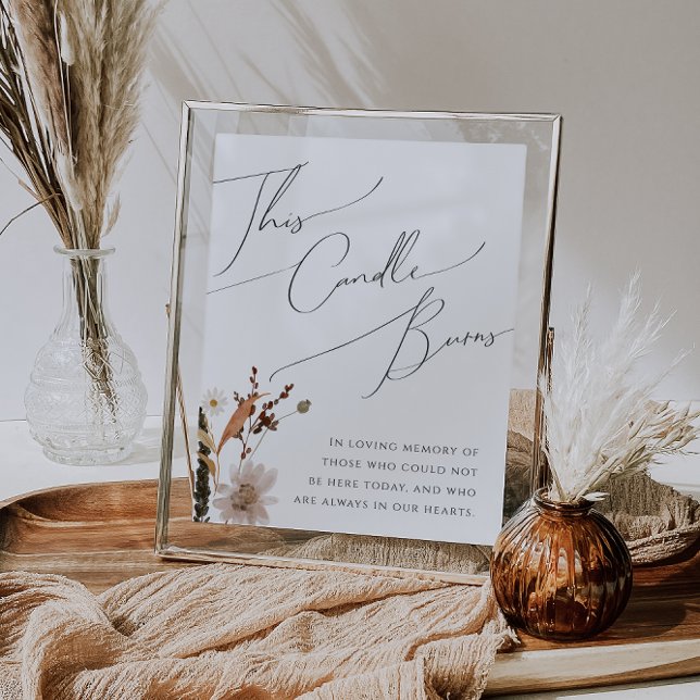 Boho Autumn Wildflower | This Candle Burns Sign (Creator Uploaded)