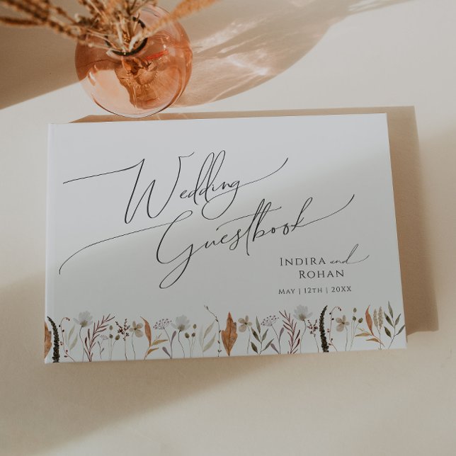 Boho Autumn Wildflower Wedding Guestbook (Creator Uploaded)
