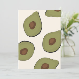 Boho Avocado Pattern Tropical Summer Print