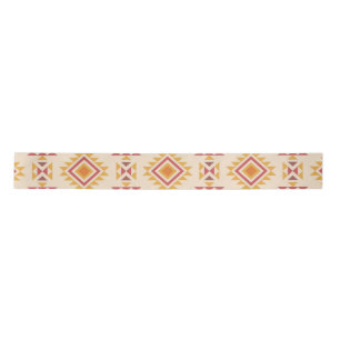 Boho Aztec Mudcloth Satin Ribbon