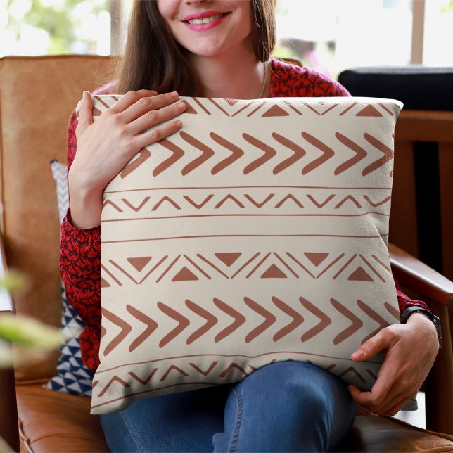 Boho Aztec Terracotta Cushion (Creator Uploaded)