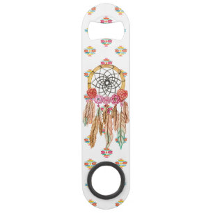Boho Aztec Watercolor Native American Dreamcatcher