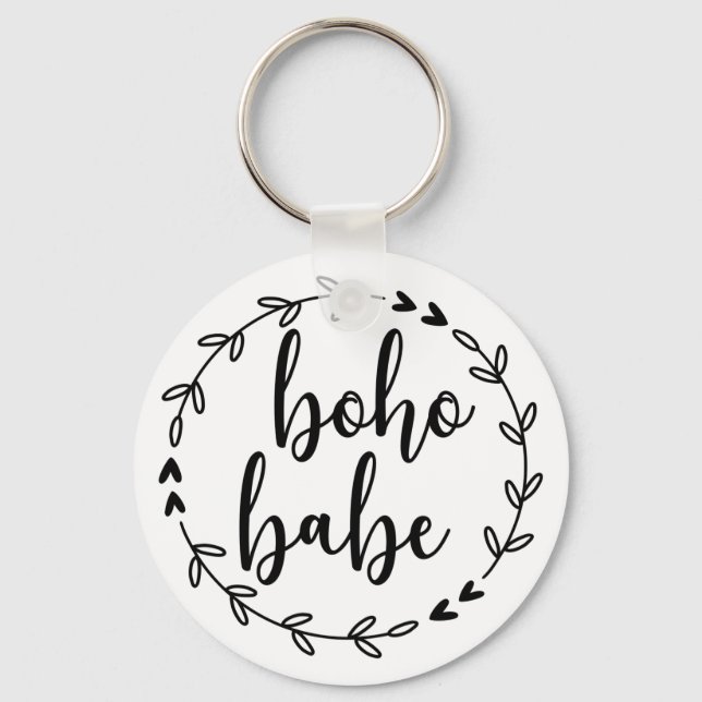 Boho Babe Wreath Key Ring (Front)