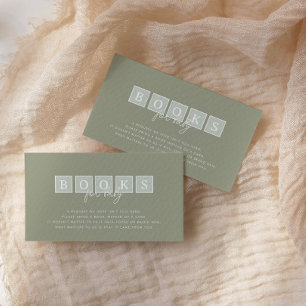 Boho Baby Blocks Green Books for Baby Enclosure Card