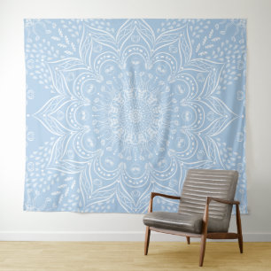 Boho Baby Blue Mandala Tapestry