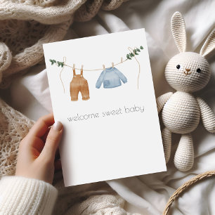 Boho Baby Boy Congratulations Card