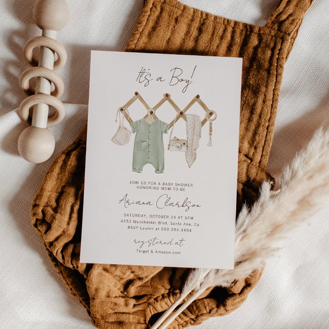 Boho Baby Boy Shower Invitation (Creator Uploaded)