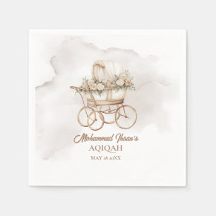 Boho Baby Carriage Aqiqah Unisex Muslim Newborn Napkin