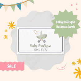 Boho Baby Carriage Boutique New York Business Card