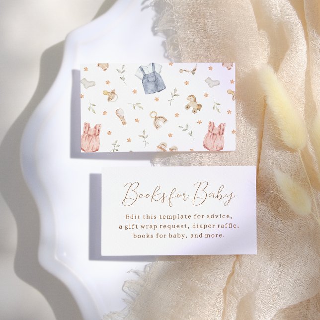 Boho Baby Clothes Baby Shower Enclosure Card (Creator Uploaded)